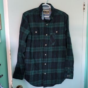 Backpacker Blue & Green Flannel Top